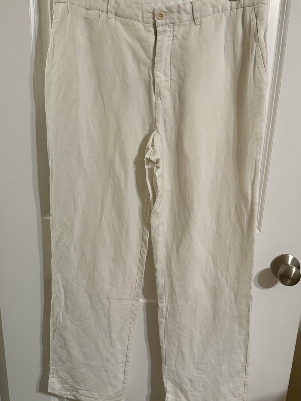 Polo by Ralph Lauren Men's Linen & Silk White Chinos